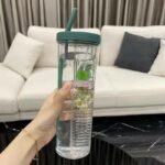 700ML PLASTIC WATER BOTTLE/FRUIT INFUSER WITH STRAW 🔆 Fruit Infuser  🔆 Tea Juice Cup 🔆 Portable Fitness Sport Outdoor 🔆 No Gender/Age Barrier - Children & Adult Drinking Bottle - Image 4