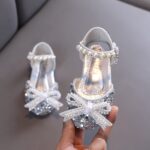 EVELYN BEADED SEQUENCE BOW GIRLS SHOE - Image 2