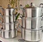 7PCS TORNADO THICK ALUMINUM POT SET ..SIZE (16,18,20,22,24,26 & 28CM) - Image 2