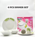 6PC DINNER SET(2 SOUP BOWL,2 FLAT PLATE AND 2 CUP)