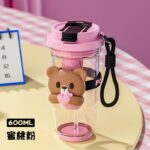 600ML PORTABLE HEAT RESISTANCE BOTTLE WITH STRAW - Image 4
