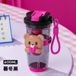 600ML PORTABLE HEAT RESISTANCE BOTTLE WITH STRAW - Image 5