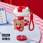 600ML PORTABLE HEAT RESISTANCE BOTTLE WITH STRAW - Image 6