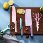 5PC MINI KITCHEN KNIFE SET,SKIN PEELER AND KITCHEN SCISSORS - Image 5
