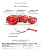 4PCS/SET HIGH QUALITY ENAMEL DIE-CAST COOKWARE/POT SET

COLOUR: All displayed COLOURS - Image 4