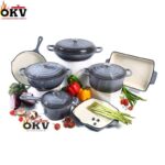 7PCS HIGH QUALITY DURABLE THICK HEAVY ENAMEL CAST IRON COOKWARE / POT SET (CHEF STANDARD) 

(5 COLOR AVAILABLE: to be randomly selected) - Image 3