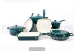 7PCS HIGH QUALITY DURABLE THICK HEAVY ENAMEL CAST IRON COOKWARE / POT SET (CHEF STANDARD) 

(5 COLOR AVAILABLE: to be randomly selected) - Image 2