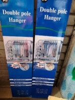 68KG METAL HEAVY DUTY FLOOR FOLDABLE INDOOR DOUBLE POLE CLOTHE HANGER/RACK (METAL ALTHOUGH) - Image 5