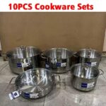 KORKMAZ 10PCS STAINLESS  STEEL  COOKWARE SET - Image 4