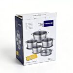 KORKMAZ 10PCS STAINLESS  STEEL  COOKWARE SET - Image 3