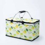 COLLAPSIBLE INSULATED DOUBLE HANDLE COLORFUL PICNIC BAG BIG SIZE - Image 3