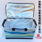 COLLAPSIBLE INSULATED DOUBLE HANDLE COLORFUL PICNIC BAG BIG SIZE - Image 2