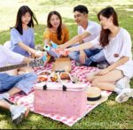 COLLAPSIBLE INSULATED DOUBLE HANDLE COLORFUL PICNIC BAG BIG SIZE - Image 6