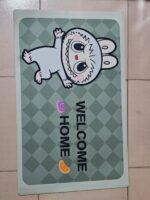 50*120CM 3D SQUARE SHAPE DIATOMITE/SILICON DESIGN QUICK DRY/WATER ABSORBENT FOOTMAT