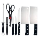 8PC KITCHEN KNIFE SET COMES WITH SKIN PEELER